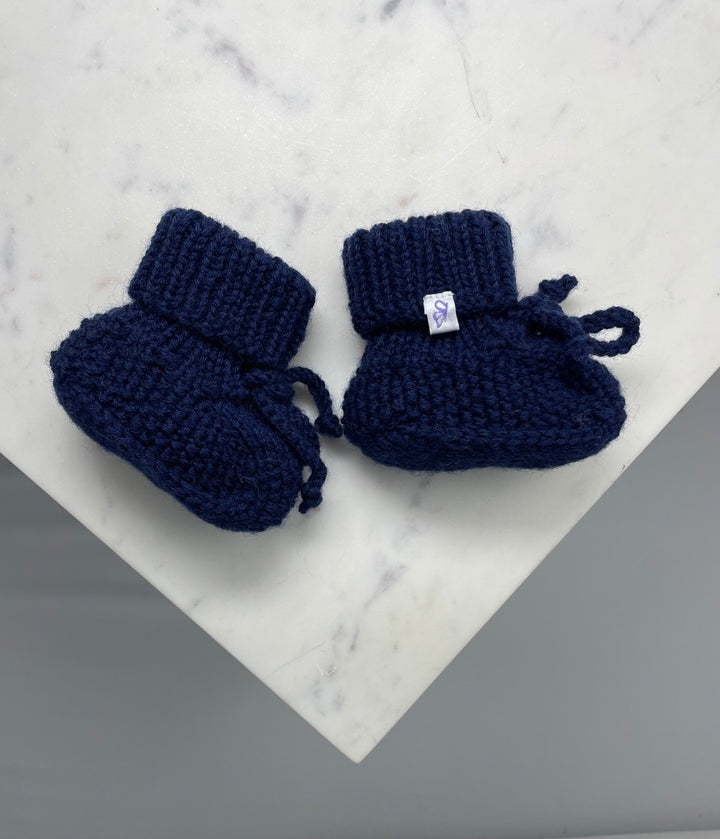 Baby Strick-Schühchen Marine