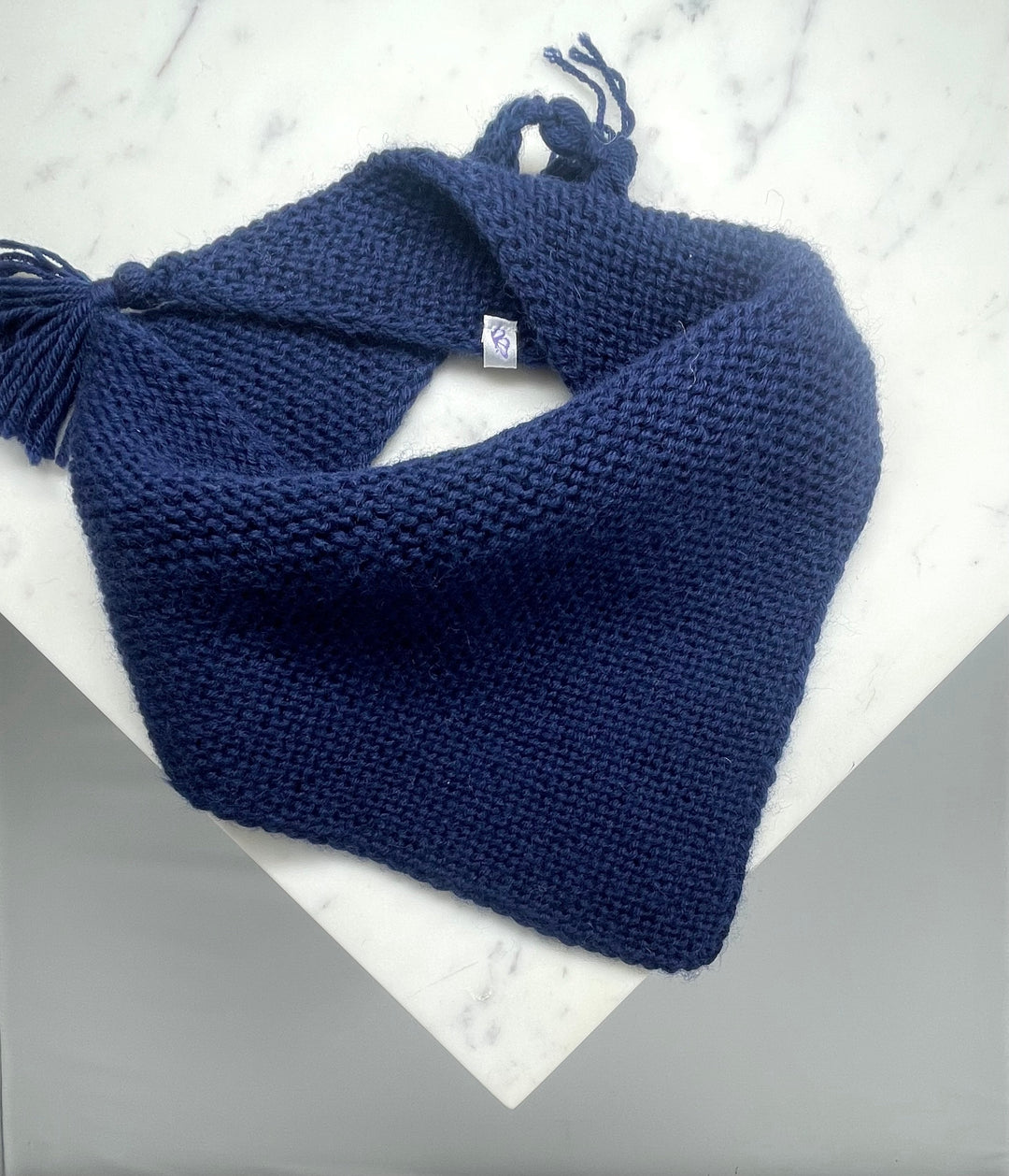 Strick-Halstuch Marine